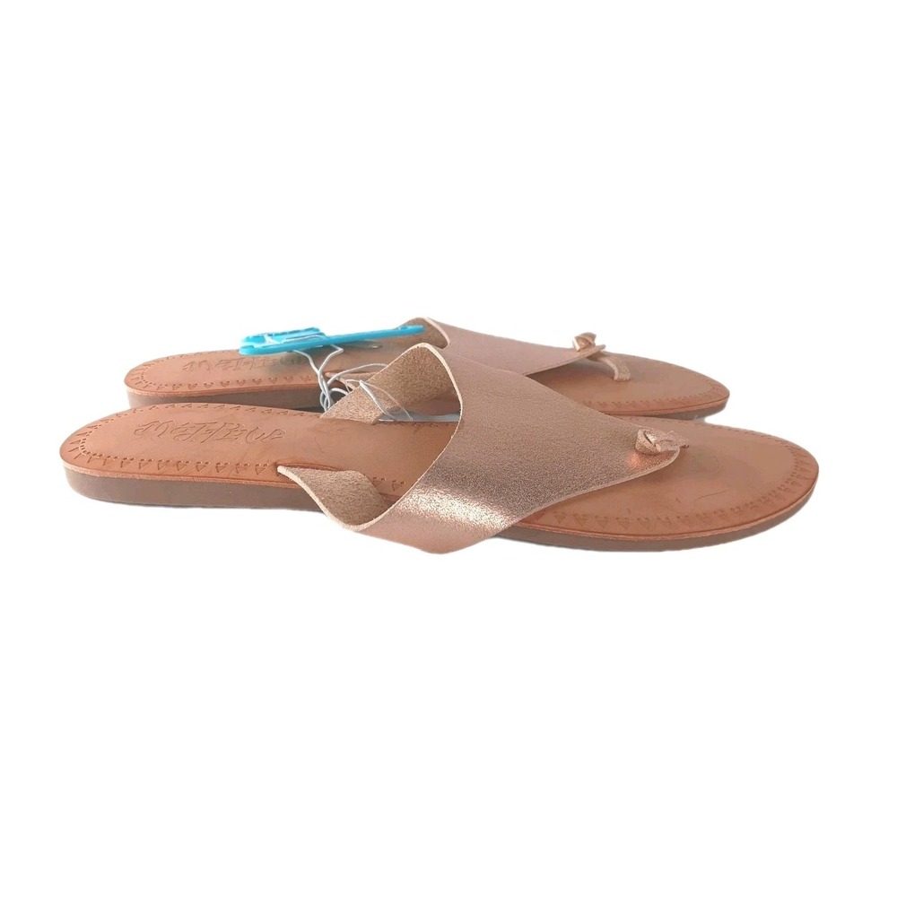 Mad Love rose gold slip-on thong slide sandal women's size 11
